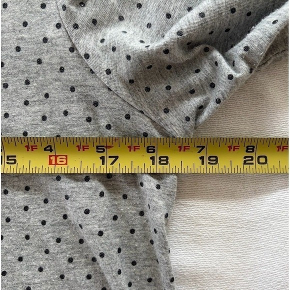 Boden Grey Black Metallic Polka Dot Long Sleeve Top Tunic Women's Size M Swing - Picture 8 of 10